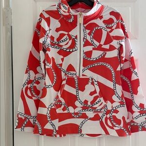 Lilly Pulitzer Skipper Popover in the "Booze Cruise" print.